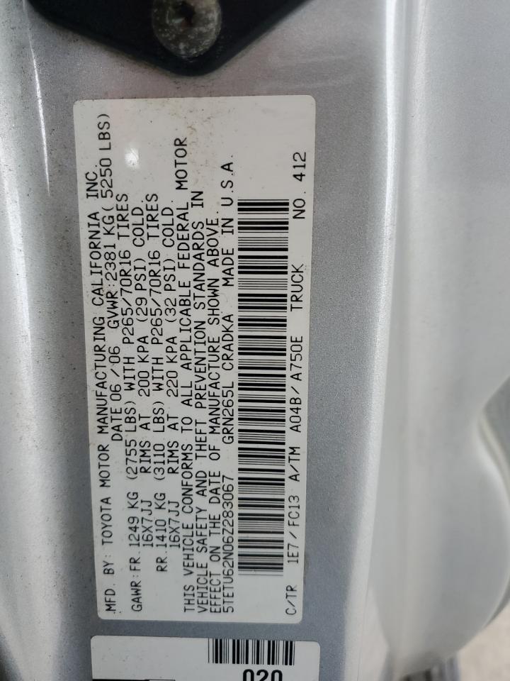 5TETU62N06Z283067 2006 Toyota Tacoma Prerunner Access Cab