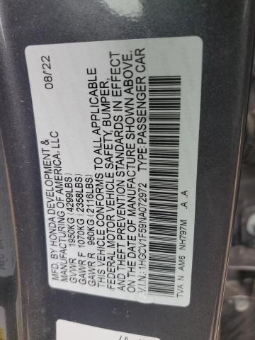 1HGCV1F59NA072972 Honda Accord EXL 12