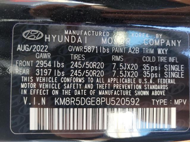 2023 Hyundai Palisade Limited VIN: KM8R5DGE8PU520592 Lot: 51302544