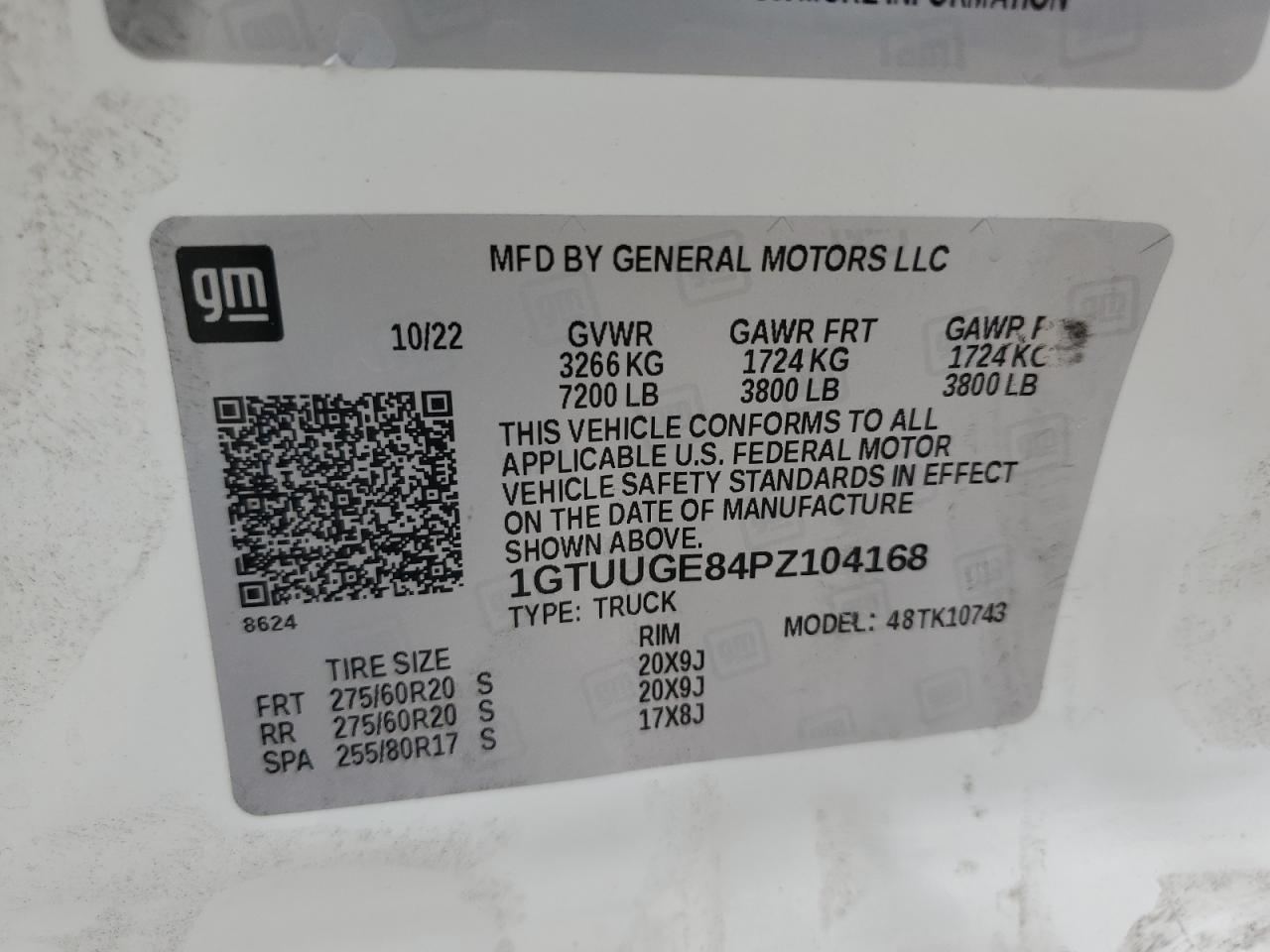 1GTUUGE84PZ104168 2023 GMC Sierra K1500 Denali