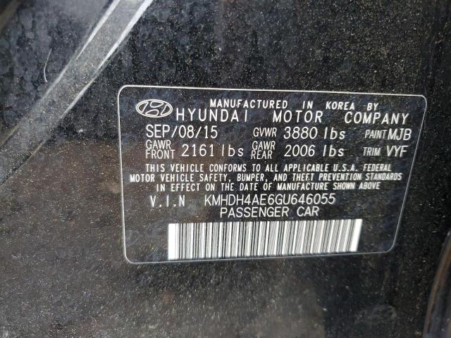 2016 Hyundai Elantra Se VIN: KMHDH4AE6GU646055 Lot: 52736474