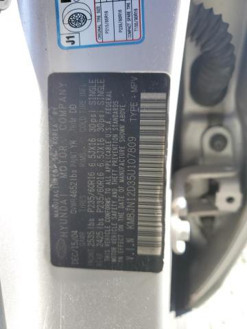 2005 Hyundai Tucson Gls VIN: KM8JN12D35U107809 Lot: 49936994