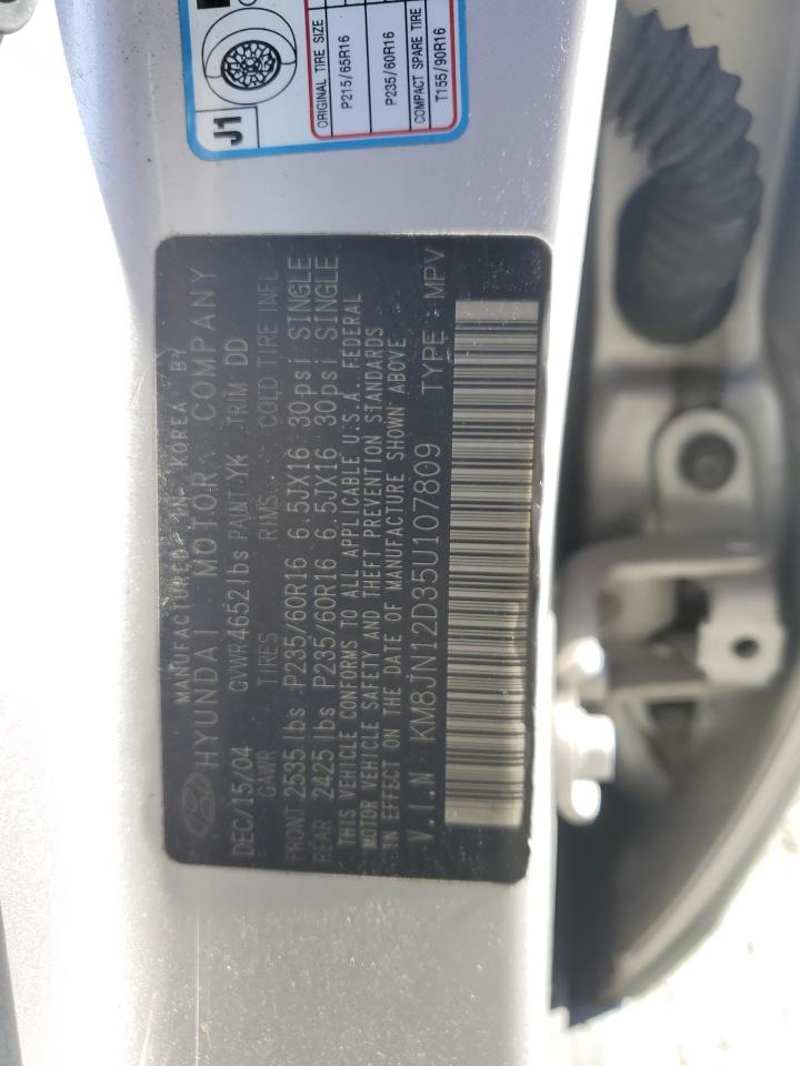 KM8JN12D35U107809 2005 Hyundai Tucson Gls