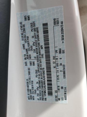 2018 Ford Escape Titanium VIN: 1FMCU0J99JUD19675 Lot: 51104404