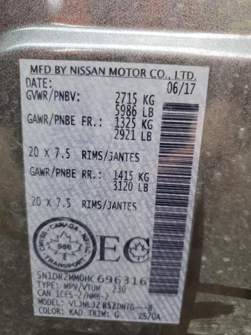 2017 Nissan Pathfinder S VIN: 5N1DR2MM0HC696316 Lot: 48434614