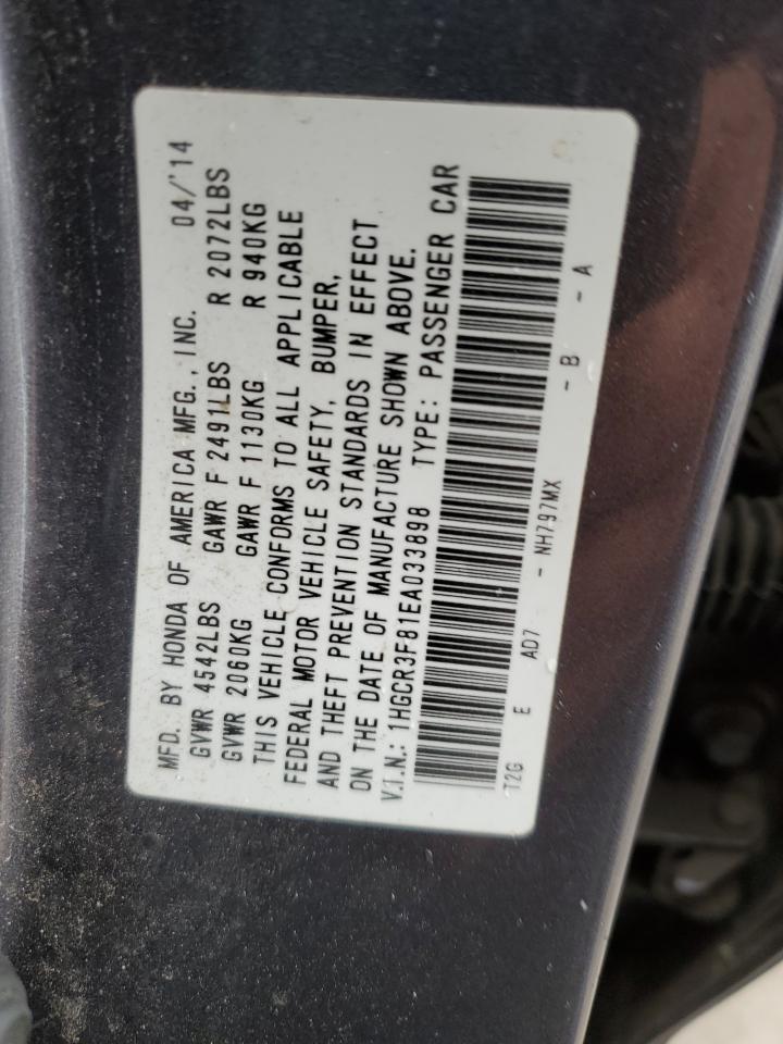 1HGCR3F81EA033898 2014 Honda Accord Exl