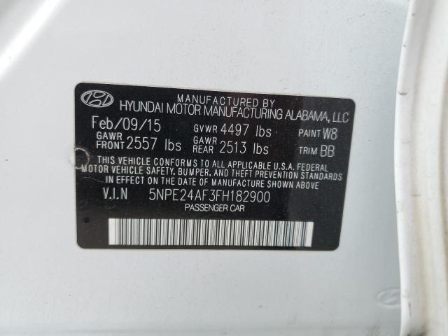 2015 Hyundai Sonata Se VIN: 5NPE24AF3FH182900 Lot: 52347994