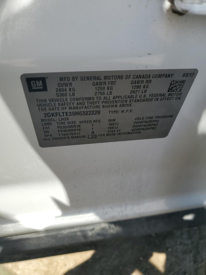 2GKFLTE39H6322228 2017 GMC Terrain Sle