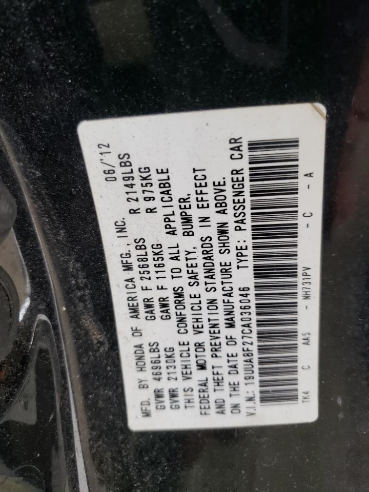 19UUA8F27CA036046 2012 Acura Tl