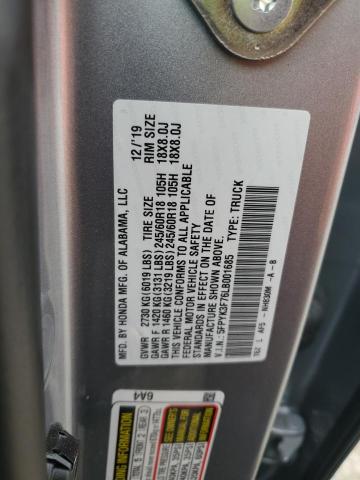 2020 HONDA RIDGELINE - 5FPYK3F76LB001685
