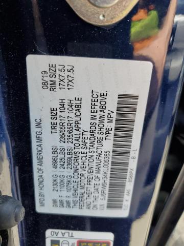 2019 Honda Cr-V Lx VIN: 5J6RW6H34KL005365 Lot: 49647184