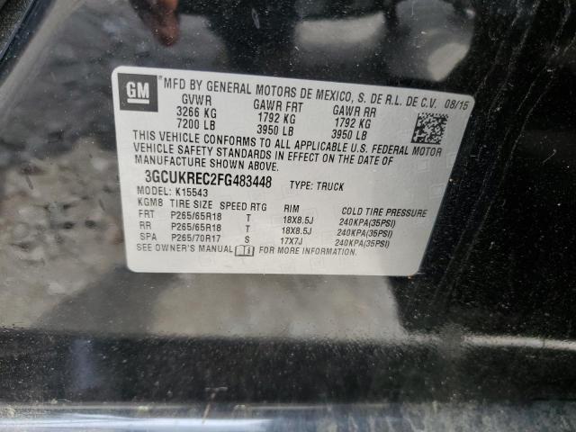 2015 Chevrolet Silverado K1500 Lt VIN: 3GCUKREC2FG483448 Lot: 51349624