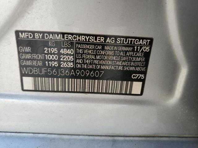 2006 Mercedes-Benz E 350 VIN: WDBUF56J36A909607 Lot: 51663844