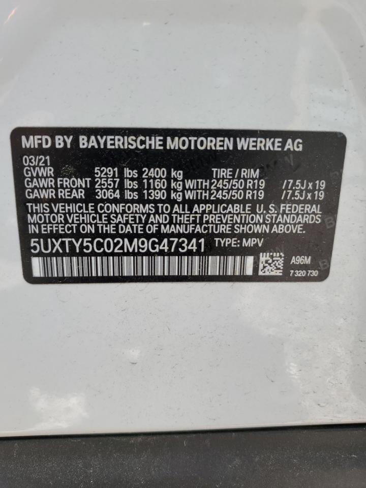 5UXTY5C02M9G47341 2021 BMW X3 xDrive30I