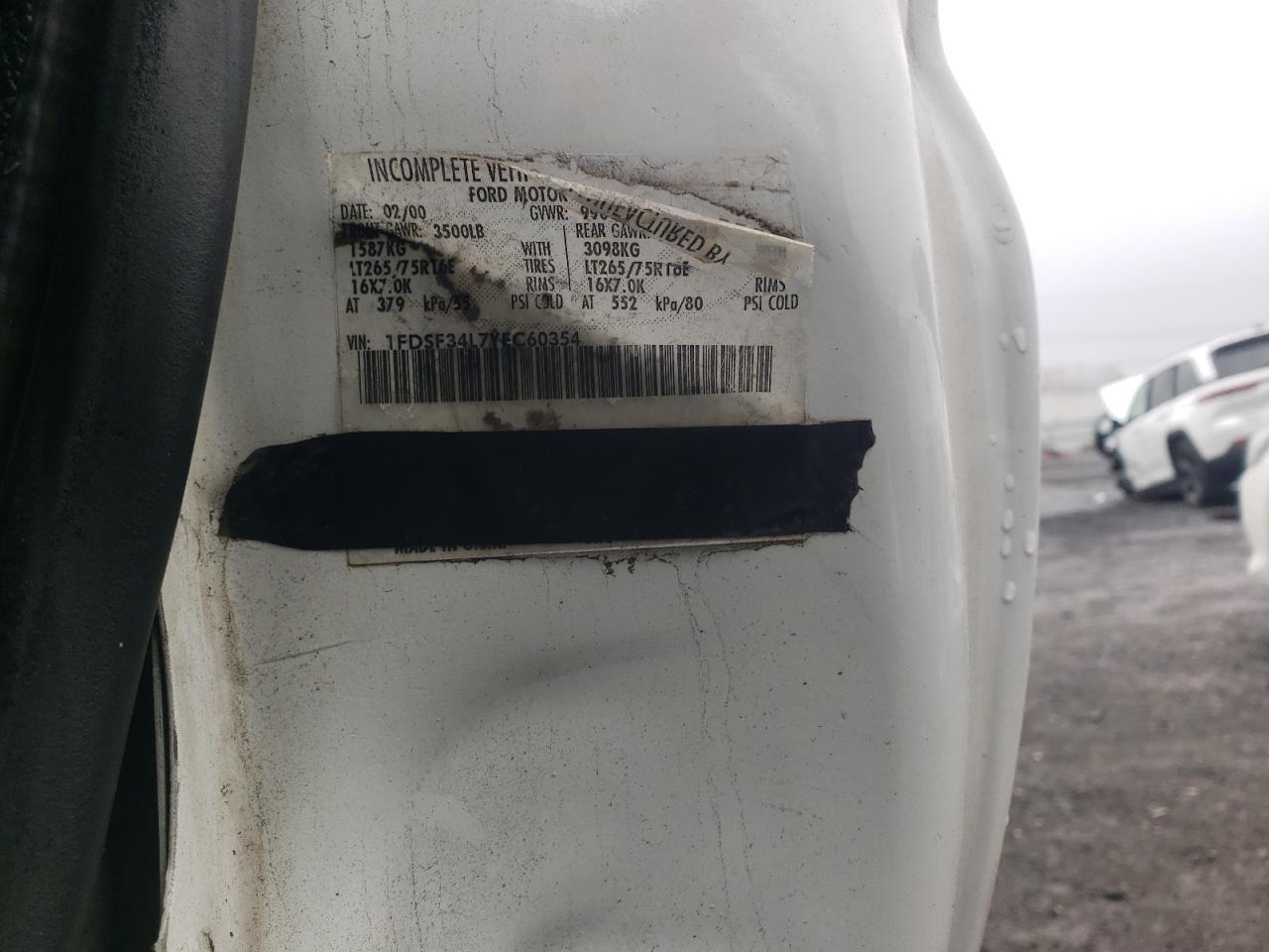 1FDSF34L7YEC60354 2000 Ford F350 Srw Super Duty