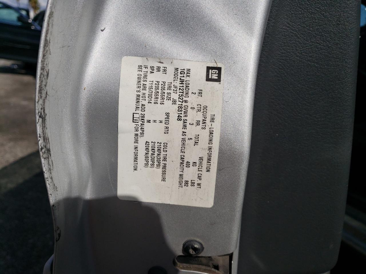 1G1JH12T527183148 2002 Chevrolet Cavalier Z24