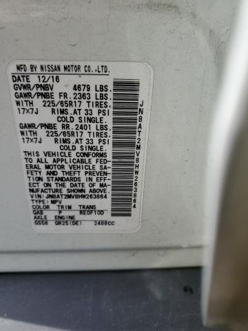 2017 Nissan Rogue S VIN: JN8AT2MV8HW263864 Lot: 50327334