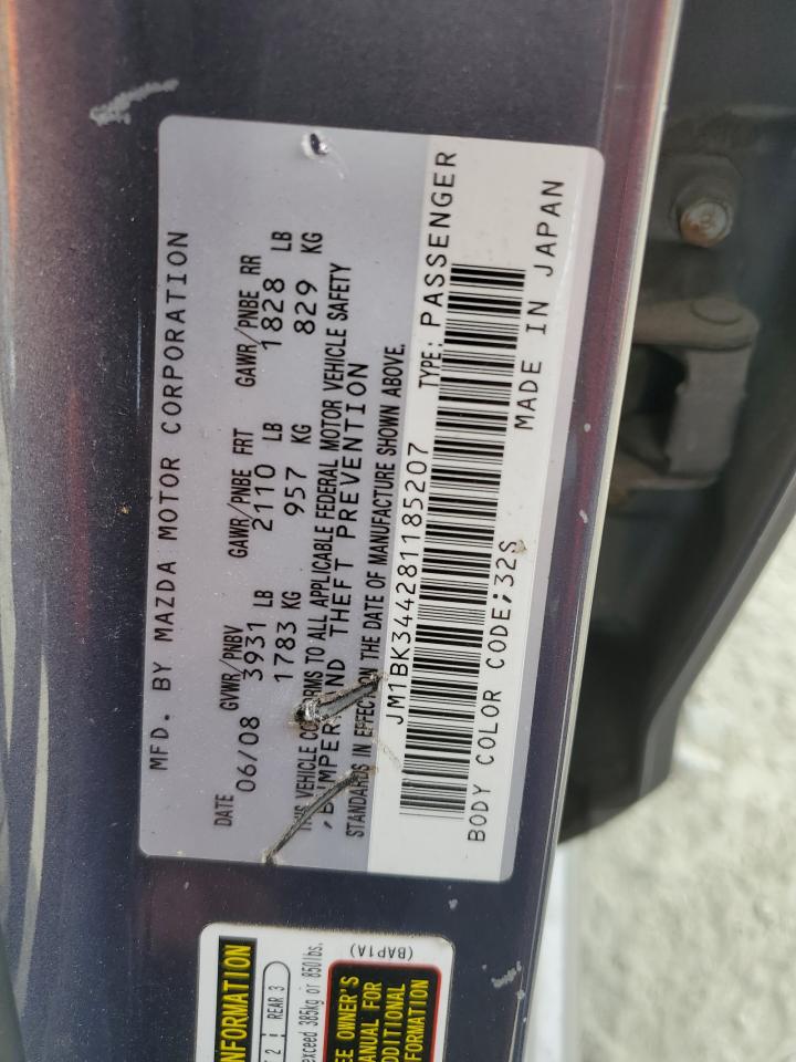 JM1BK344281185207 2008 Mazda 3 Hatchback