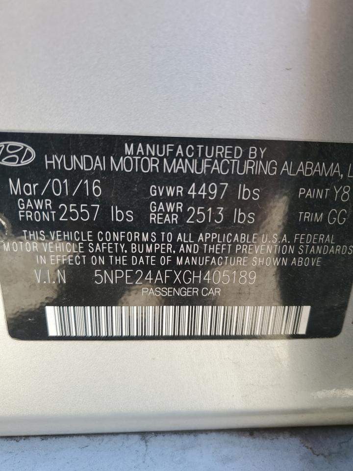 5NPE24AFXGH405189 2016 Hyundai Sonata Se