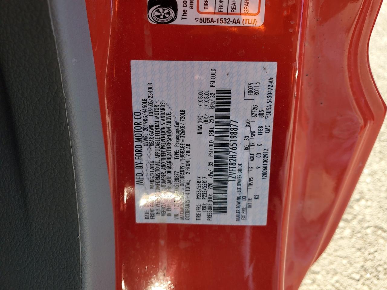 1ZVFT82H765198877 2006 Ford Mustang Gt