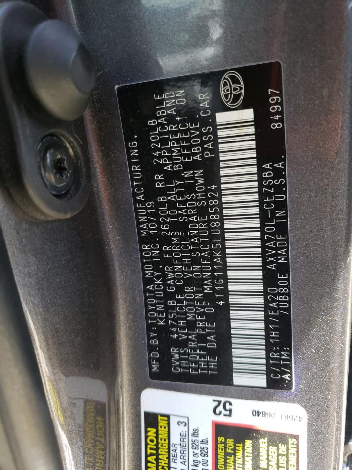 4T1G11AK5LU885824 2020 Toyota Camry Se