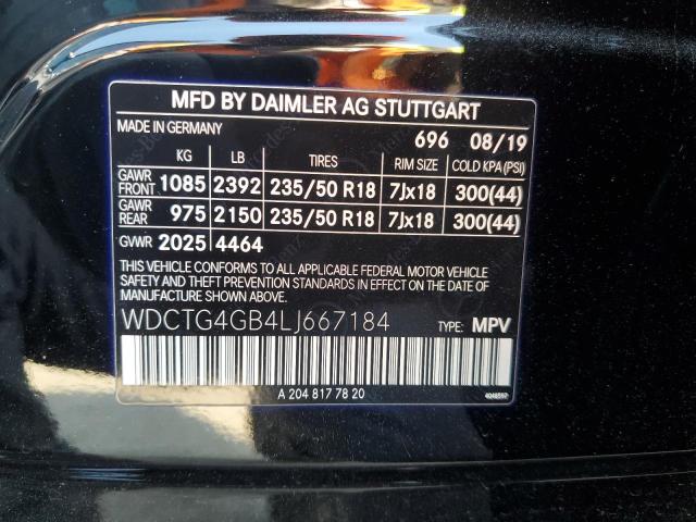 VIN WDCTG4GB4LJ667184 2020 Mercedes-Benz GLA-Class,... no.13