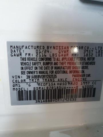 2024 Nissan Sentra S VIN: 3N1AB8BV0RY292535 Lot: 52164434