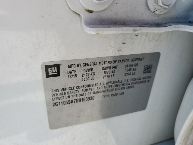 2016 CHEVROLET IMPALA LT - 2G1105SA7G9153930