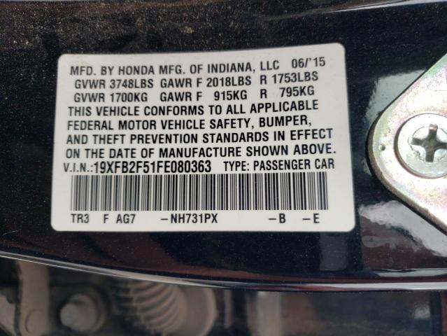 2015 HONDA CIVIC LX - 19XFB2F51FE080363