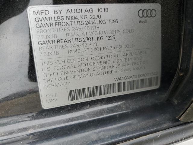 WA18NAF41KA011343 2019 Audi A4 Allroad Premium Plus