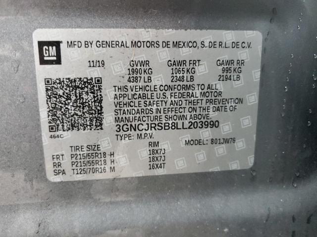 2020 CHEVROLET TRAX PREMI 3GNCJRSB8LL203990