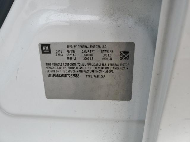 2013 Chevrolet Cruze Ls VIN: 1G1PA5SH8D7262558 Lot: 49353824