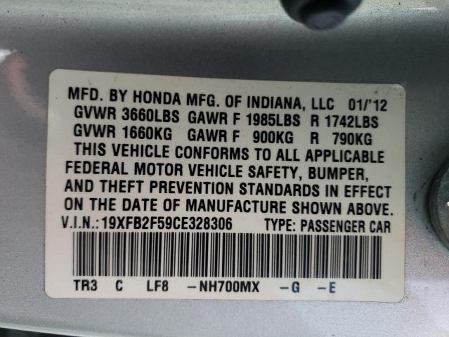 2012 Honda Civic Lx VIN: 19XFB2F59CE328306 Lot: 50673444