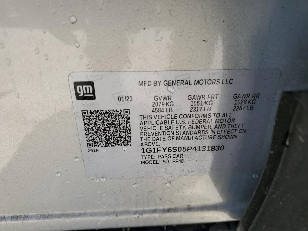 1G1FY6S05P4131830 2023 Chevrolet Bolt Euv Lt