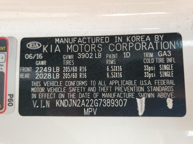 2016 Kia Soul VIN: KNDJN2A22G7389307 Lot: 50946014