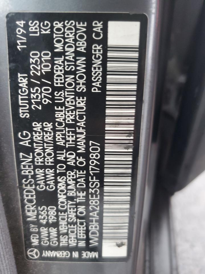 WDBHA28E3SF179807 1995 Mercedes-Benz C 280