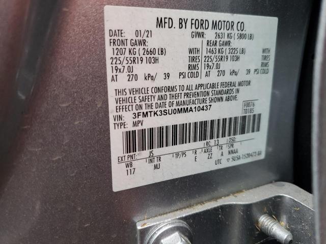 2021 Ford Mustang Mach-E Premium VIN: 3FMTK3SU0MMA10437 Lot: 49383554