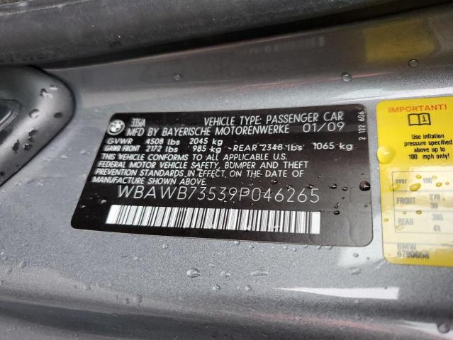 2009 BMW 335I VIN: WBAWB73539P046265 Lot: 43419571