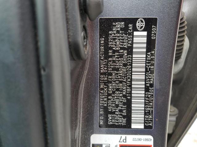 2013 Toyota Camry L VIN: 4T1BF1FK3DU261333 Lot: 52885414