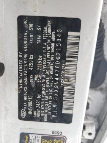 2013 Kia Optima Ex VIN: 5XXGN4A78DG215343 Lot: 51398484