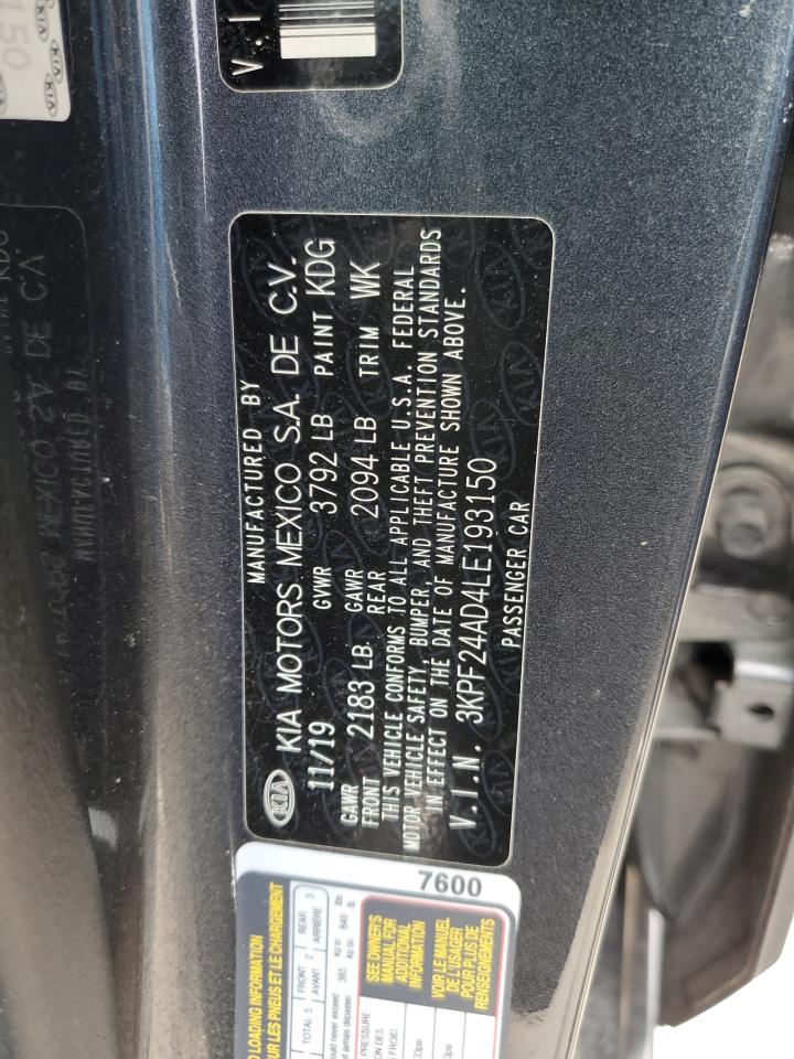 3KPF24AD4LE193150 2020 Kia Forte Fe