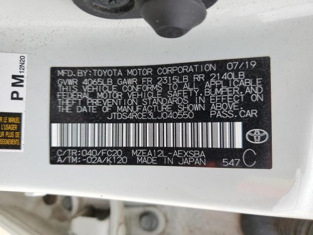 2020 Toyota Corolla Se VIN: JTDS4RCE3LJ040550 Lot: 50968384