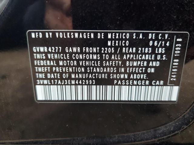 2014 Volkswagen Jetta Sel VIN: 3VWL17AJ3EM442993 Lot: 51030454