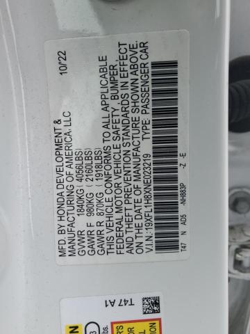 2022 HONDA CIVIC SPOR - 19XFL1H8XNE023219