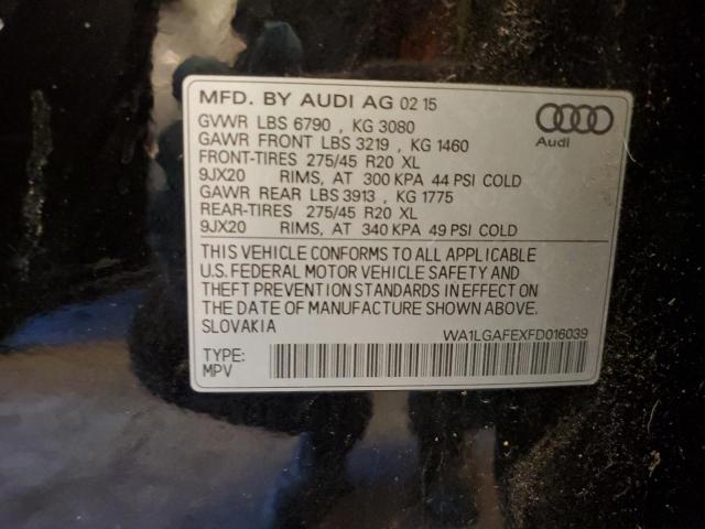 2015 Audi Q7 Premium Plus VIN: WA1LGAFEXFD016039 Lot: 51654724