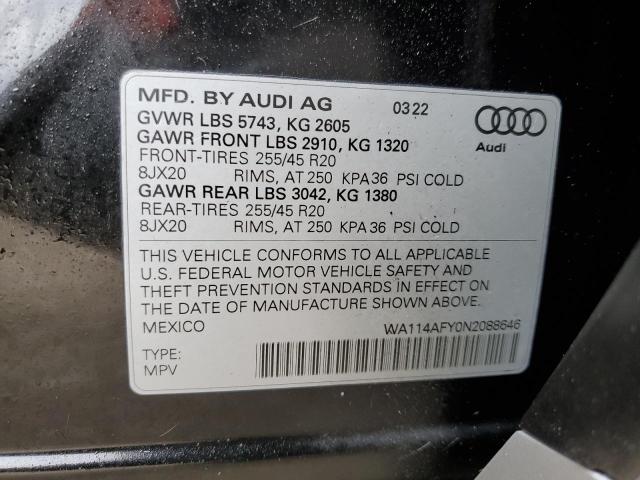 2022 AUDI SQ5 SPORTB WA114AFY0N2088646
