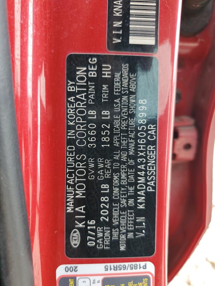 2017 Kia Rio Lx vin: KNADM4A3XH6058998