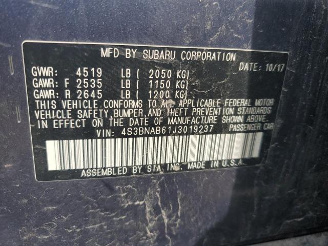 2018 SUBARU LEGACY 2.5 - 4S3BNAB61J3019237