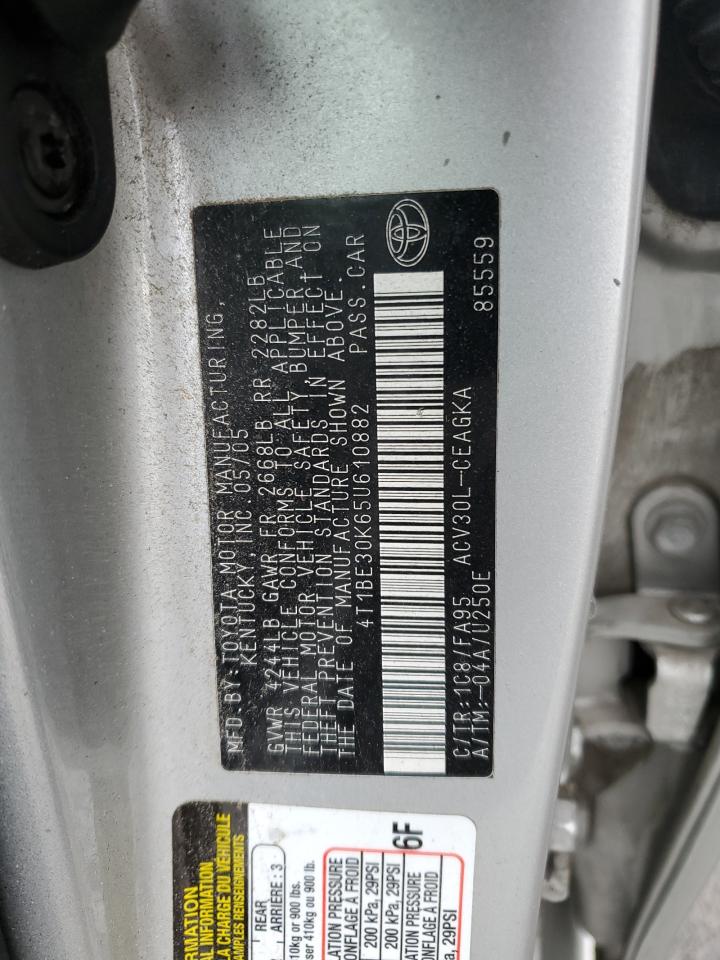 4T1BE30K65U610882 2005 Toyota Camry Le