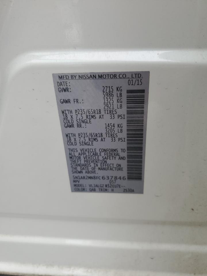 5N1AR2MN8FC637846 2015 Nissan Pathfinder S